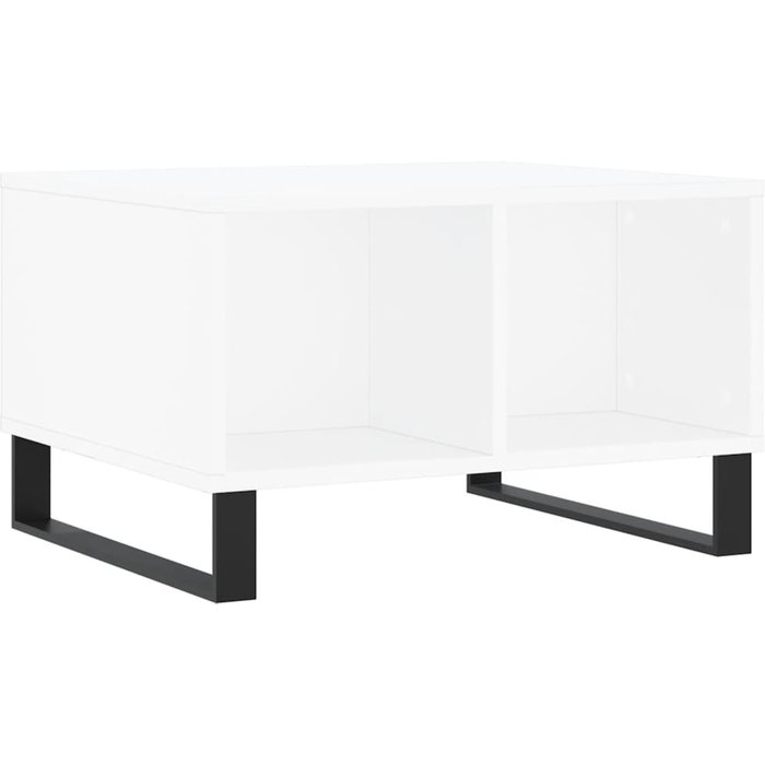 Mesa de centro madera contrachapada blanco 60x50x36,5 cm - comfortxl