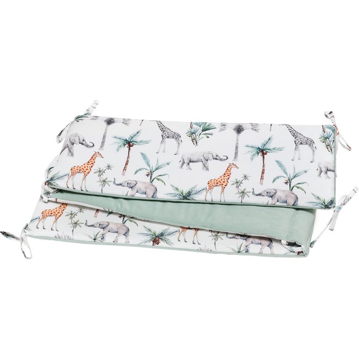 Protector cuna bebé reversible desenfundable algodón