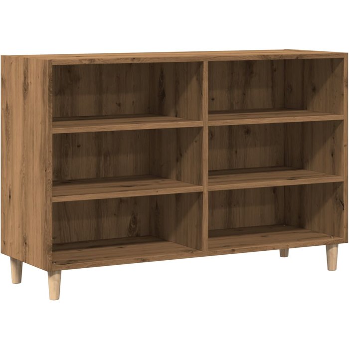 Aparador de madera de ingeniería roble artisan 103,5x35x70 cm - comfortxl