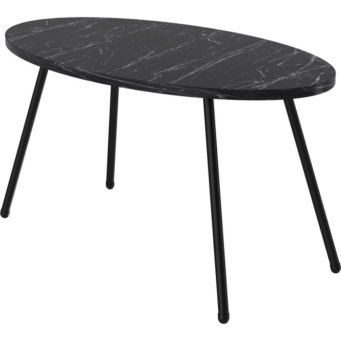 Mesa de centro ovalada 43 x 90 x 50 cm mármol negro 03_0008505
