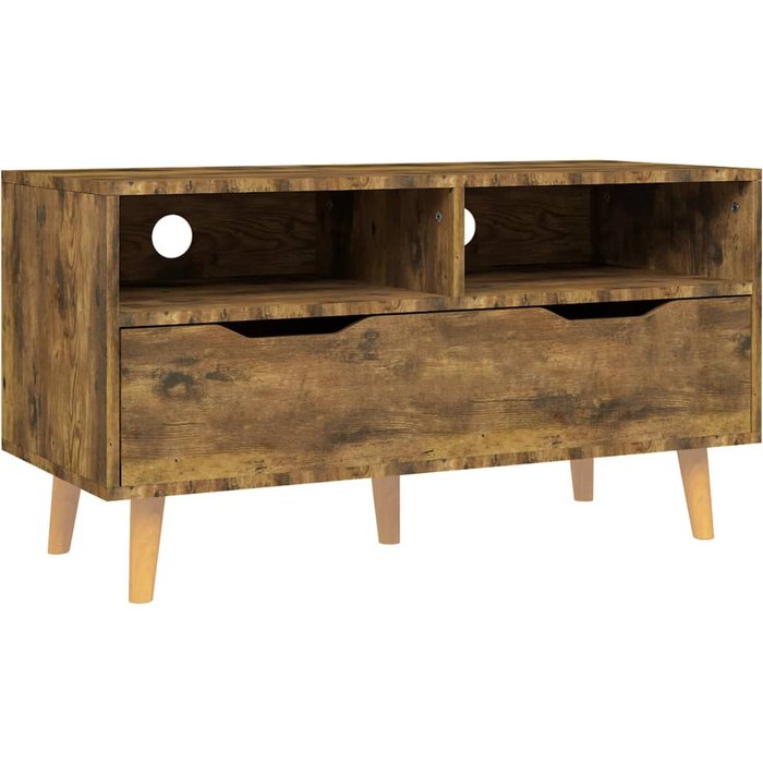 Mueble tv roble ahumado 90x40x48,5 cm aglomerado