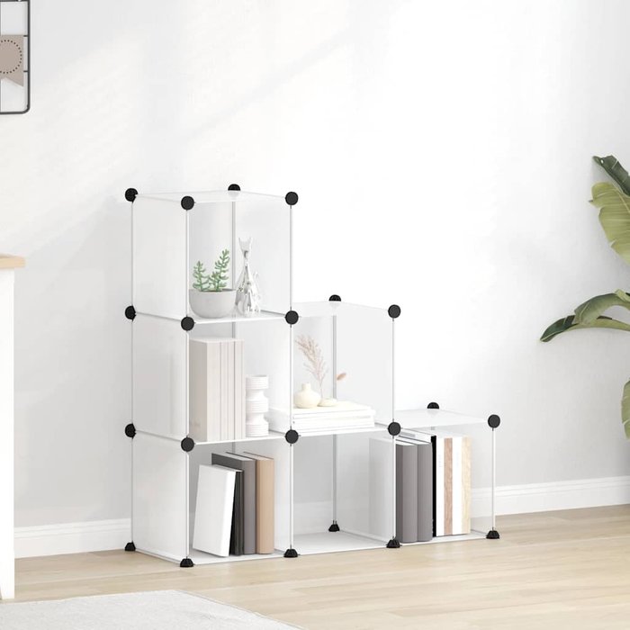 Cubos de almacenamiento de 6 piezas, pp transparente