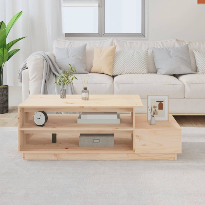 Maison exclusive - mesa de centro de madera maciza de pino 120x50x40,5 cm