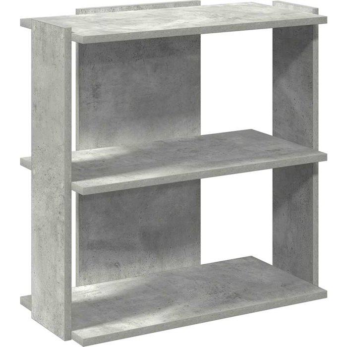 Librería de 3 niveles madera gris hormigón 60x30x60 cm – comfortxl