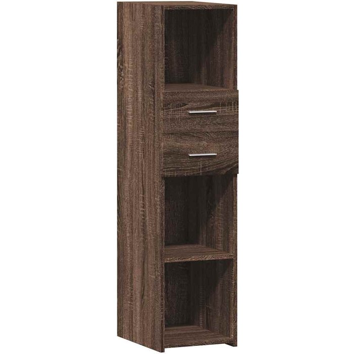 Aparador alto madera de ingeniería marrón roble 30x42,5x124 cm - comfortxl