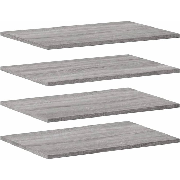 Estantes pared 4 uds madera ingeniería gris sonoma 60x40x1,5 cm- comfortxl