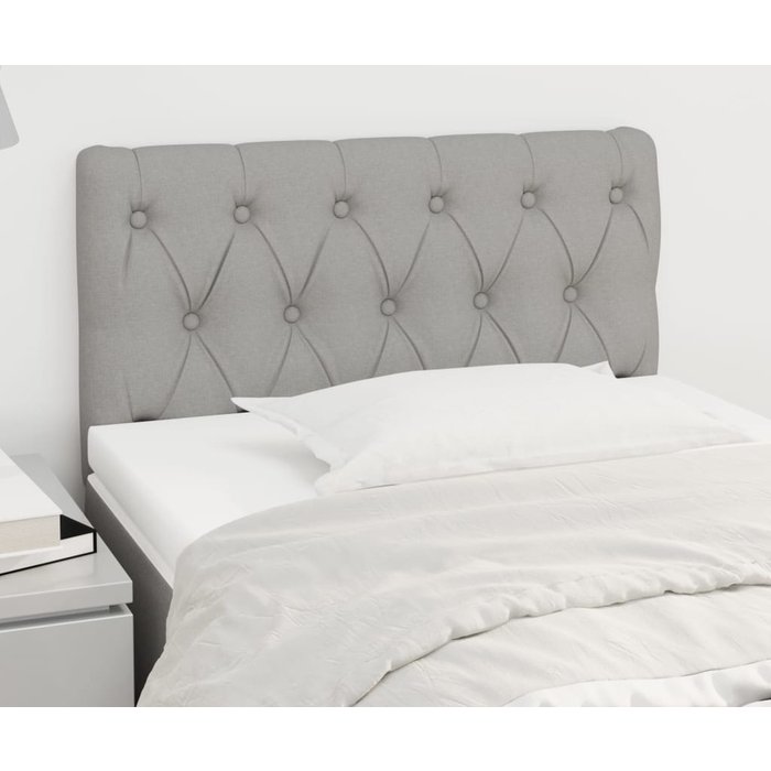 Cabecero de tela gris claro 80x7x78/88 cm - comfortxl