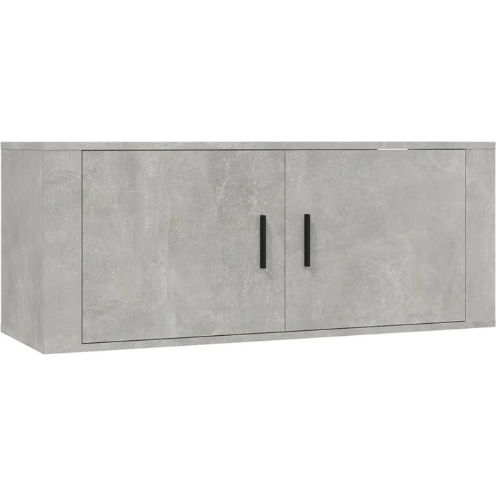 Mueble para tv de pared gris hormigón 100x34,5x40 cm - comfortxl
