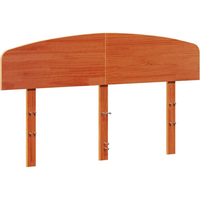 Cabecero de cama madera maciza de pino marrón cera 160 cm - comfortxl
