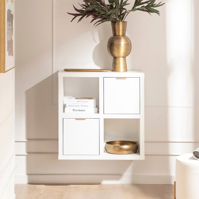 Mueble recibidor de lacado blanco 70x70 cm