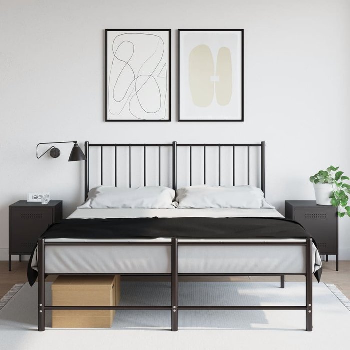 Maison exclusive - mesitas de noche 2 unidades acero negro 36x39x50,5 cm