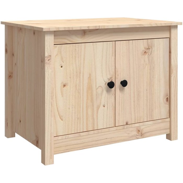 Mesa de centro de madera maciza de pino 71x49x55 cm - comfortxl