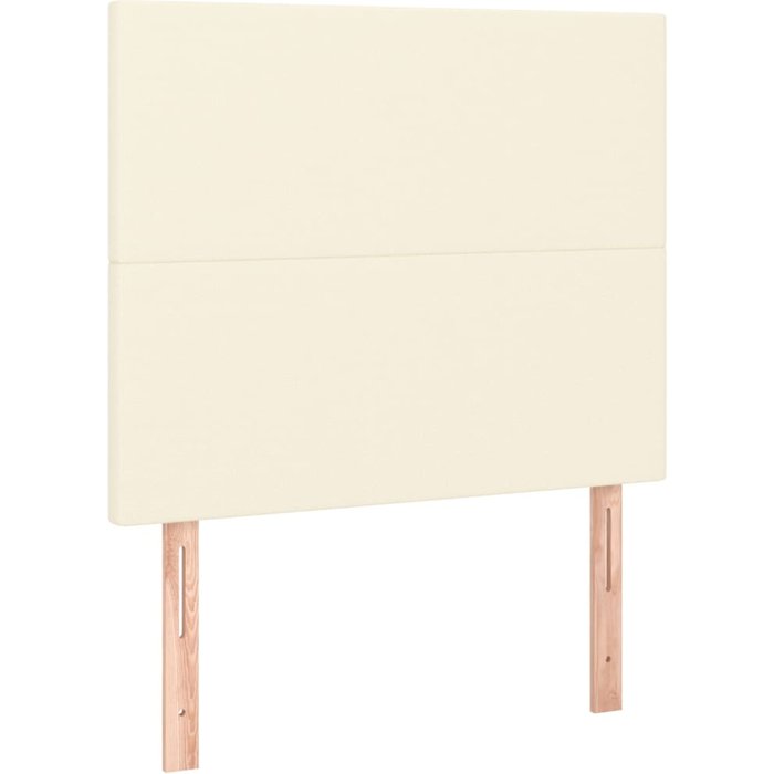 Cabecero de cama - mueble cabecero color crema 90x5x118/128 cm piel sintética