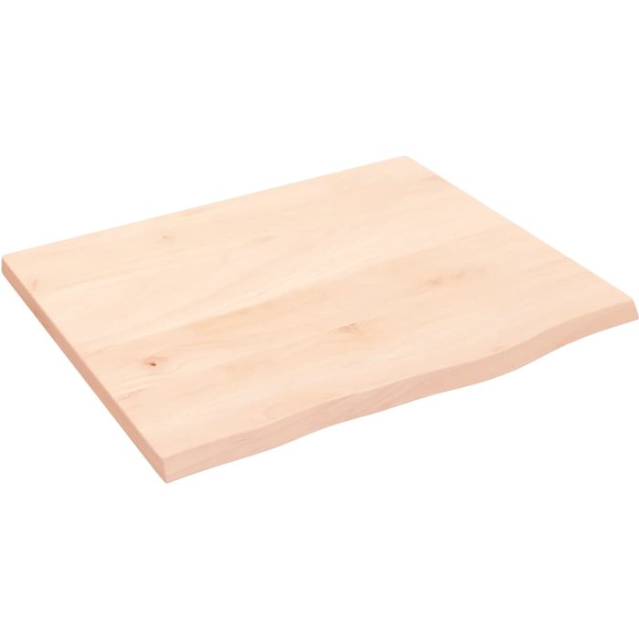 Estante de pared 60x50x2 cm madera maciza de roble sin tratar