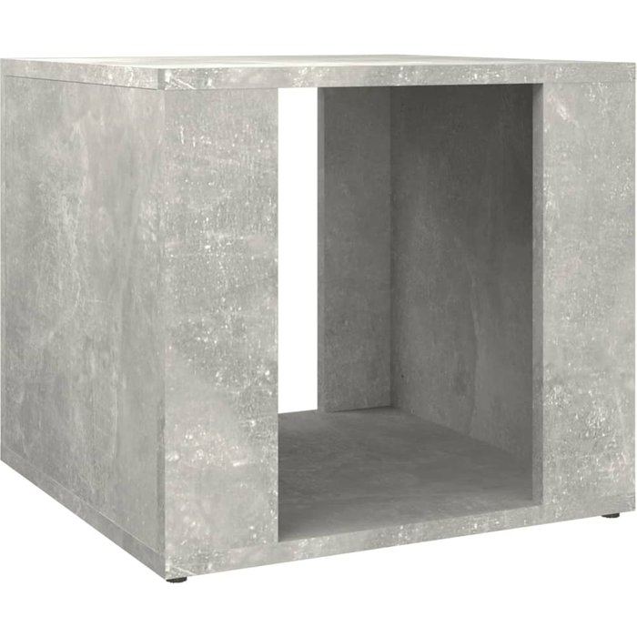 Mesita de noche madera contrachapada gris hormigón 41x40x36 cm - comfortxl