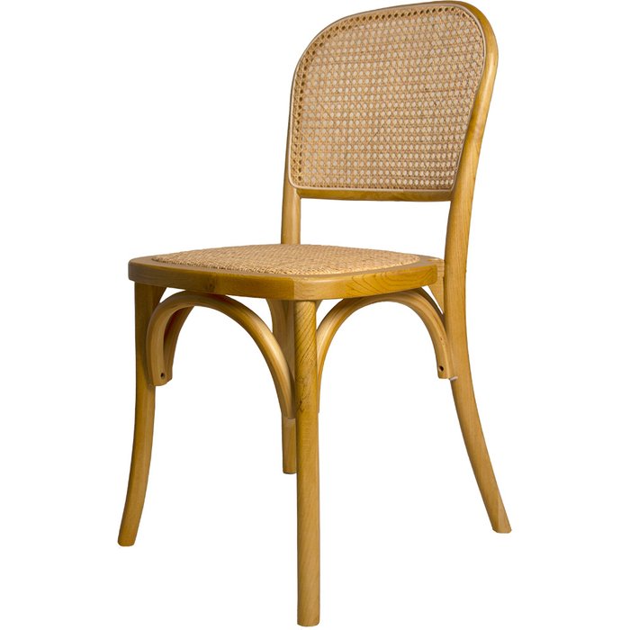 Silla cannage eme mobiliario fabricada en madera de olmo. silla apilable.