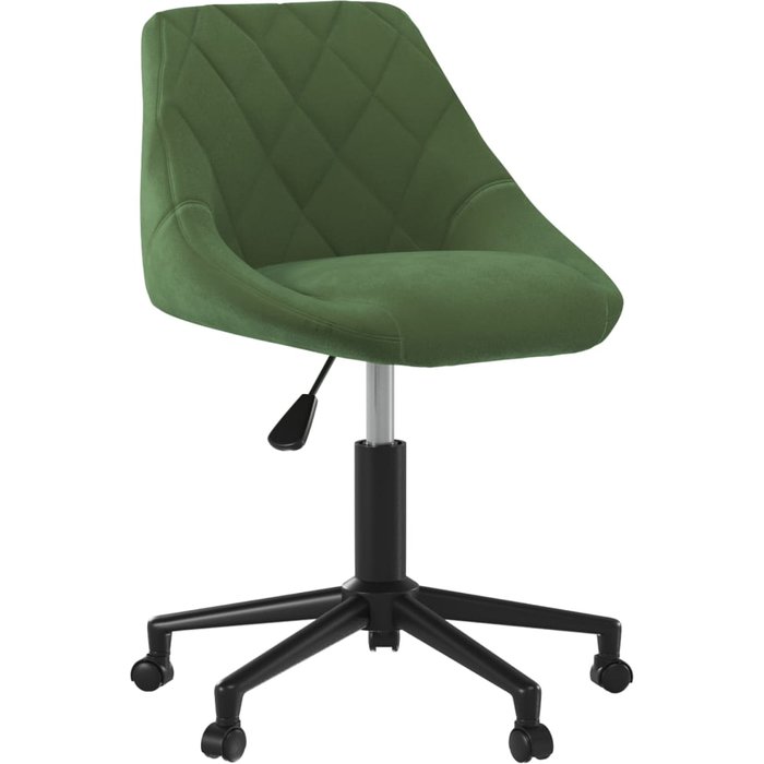 Silla de oficina giratoria de terciopelo verde oscuro - comfortxl