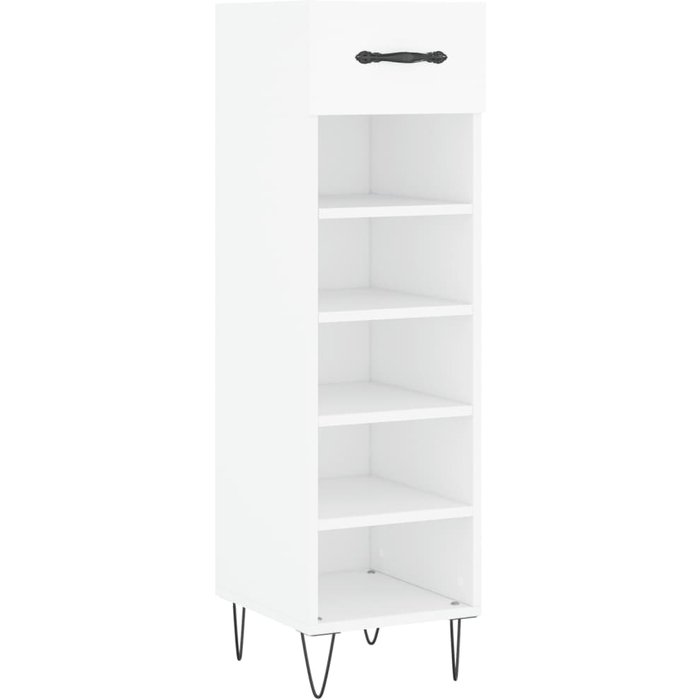 Zapatero madera de ingeniería blanco 30x35x105 cm - comfortxl