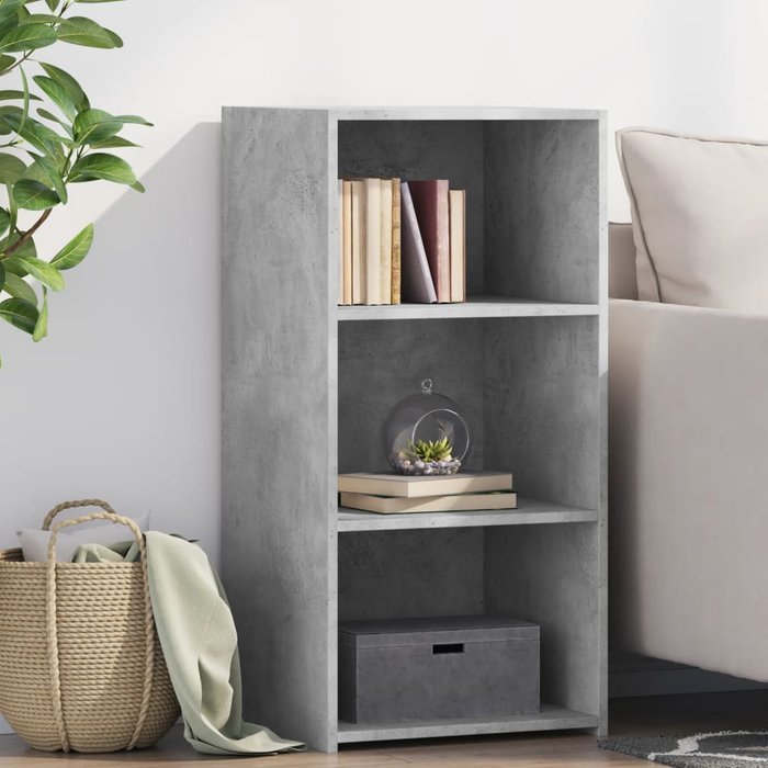 Aparador gris cemento 45x41x93 cm madera contrachapada