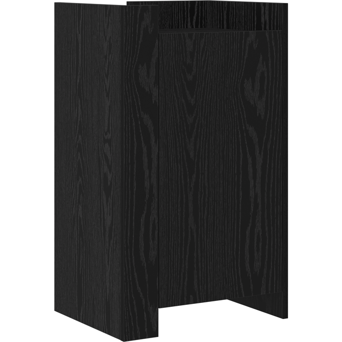 Aparador | gabinete de buffet roble negro 45x35x75 cm madera elaborada cfw919905