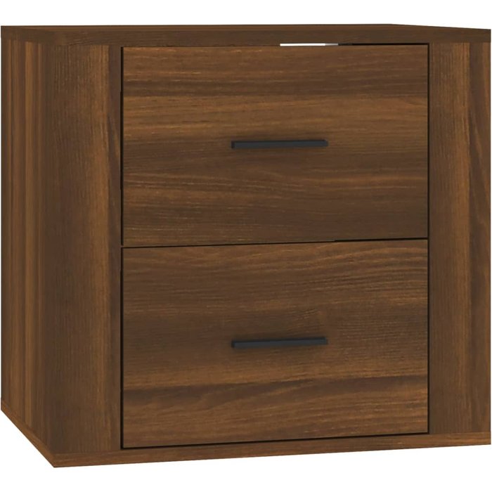 Mesita de noche de pared roble marrón 50x36x47 cm - comfortxl