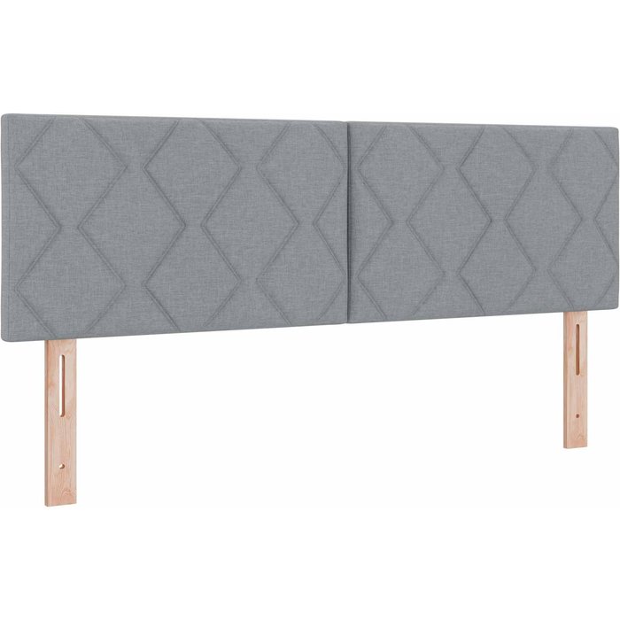 Cabecero cama - mueble cabecero led gris claro 160 cm tela