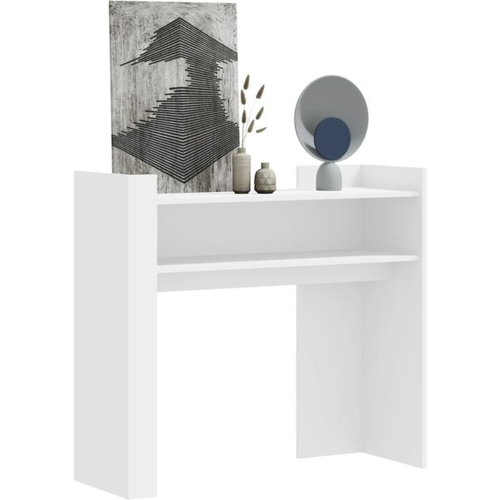 Maison exclusive - mesa consola de madera de ingeniería blanca 100x35x90 cm