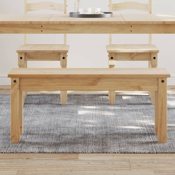 Banco interior | banco de comedor panama madera maciza de pino 105x30x45 cm