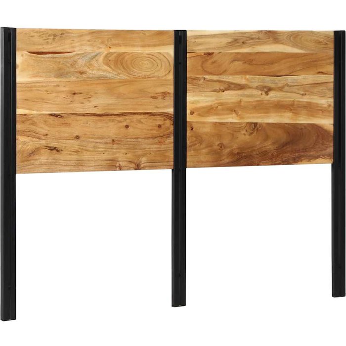 Cabecero de 140 cm en madera maciza de acacia y hierro