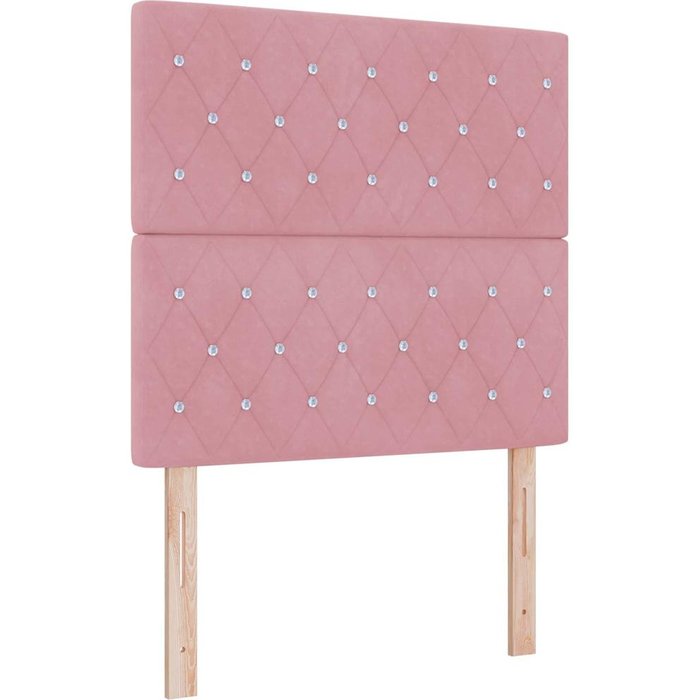 Cabecero cama - mueble cabecero rosa 90 cm terciopelo