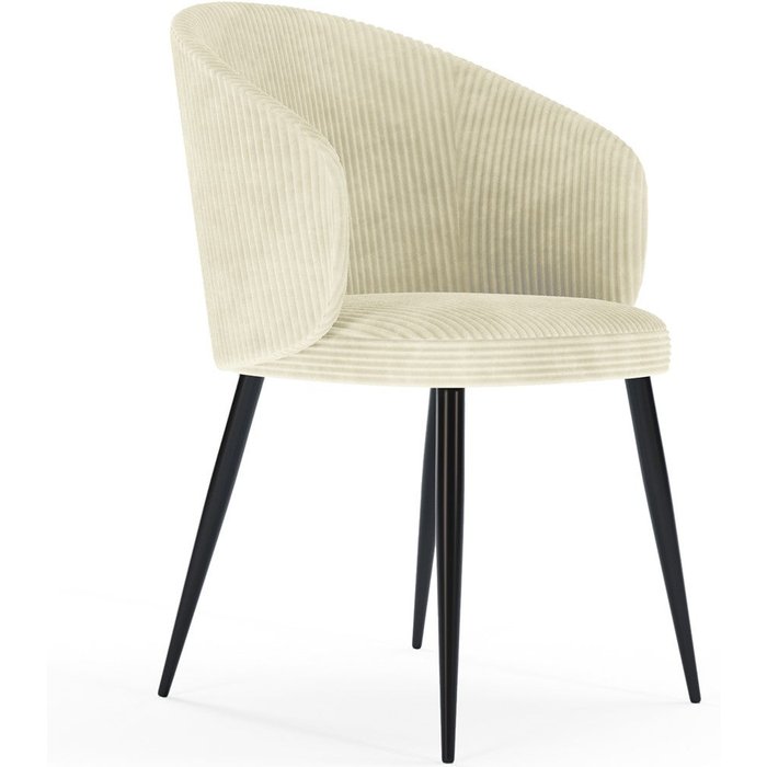 Silla de comedor tapizada en pana - imperial