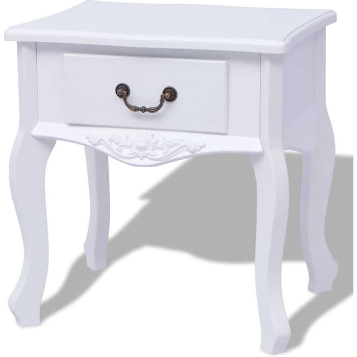 Mesita de noche de mdf blanca