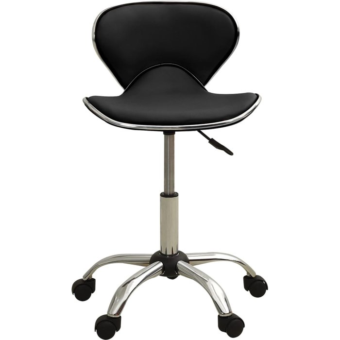 Salon spa stool black faux leather — comfortxl