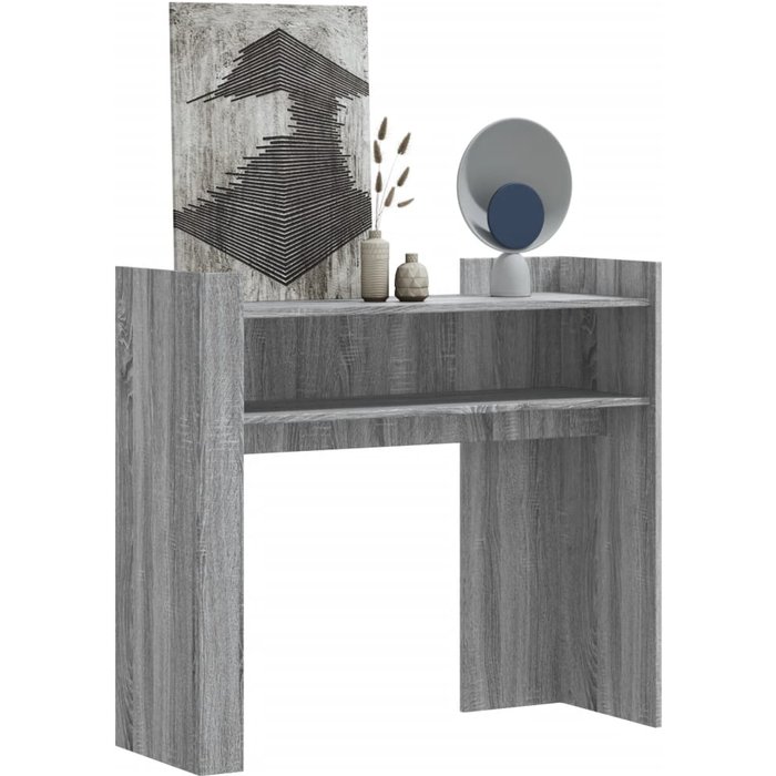 Mesa consola de madera de ingeniería gris sonoma 100x35x90 cm