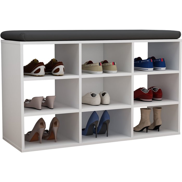 Vcm estante de zapatos hinsol blanco h. 50 x b. 80 x t. 30 cm