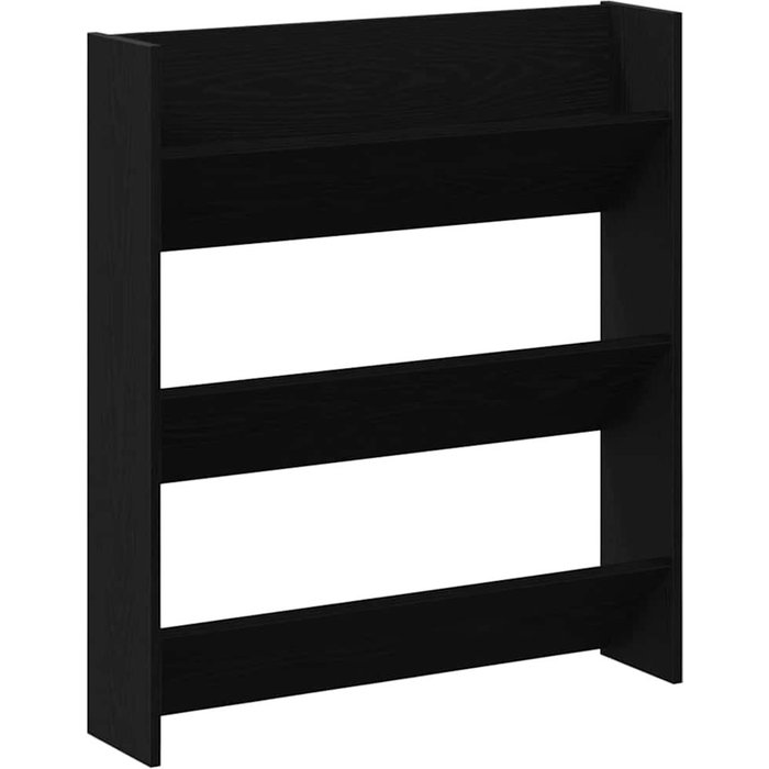 Armario de zapato de pared 2 pcs roble negro 80 x 18 x 90 cm - comfortxl