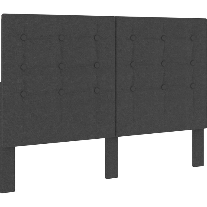 Cabecero copetudo de tela gris oscuro 140x200 cm - comfortxl