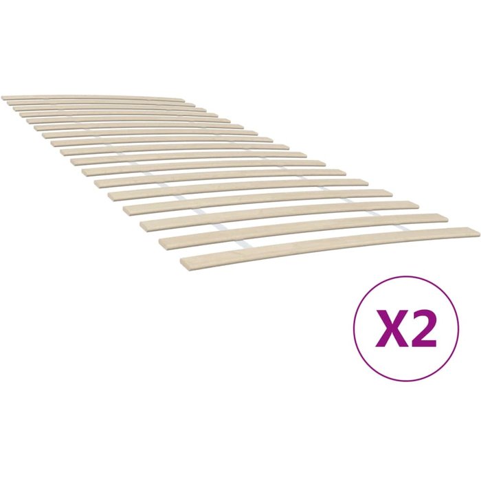 Vidaxl somieres de láminas con 34 lamas 2 unidades 100x200 cm