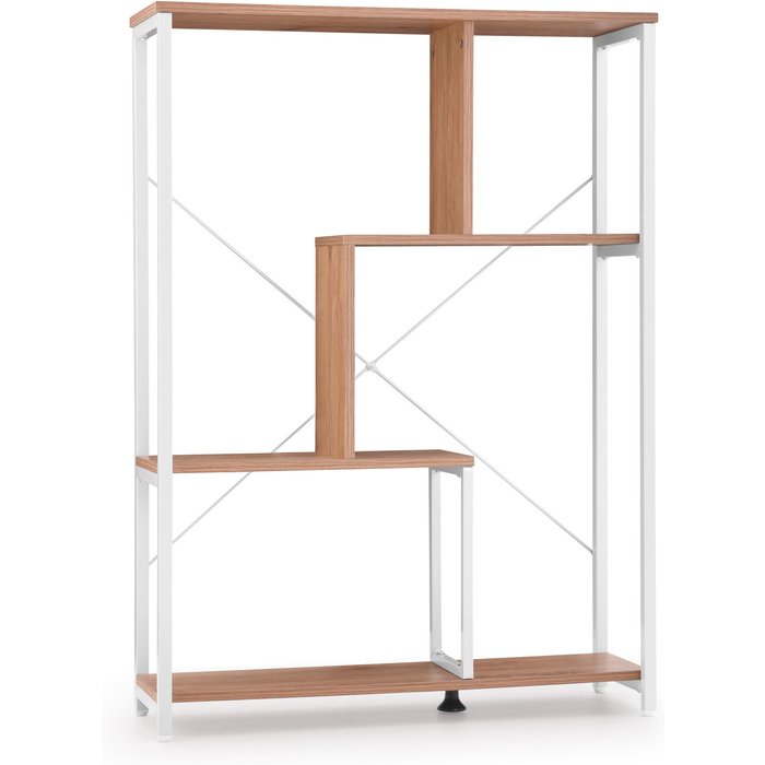 Estantería fija / separador de ambientes kalag eco blanco/roble hjh living