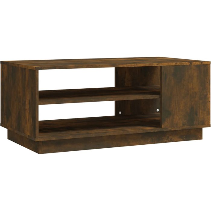 Mesa de centro madera de ingeniería roble ahumado 102x55x43 cm - comfortxl