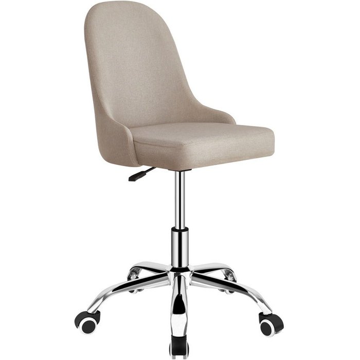 Silla oficina lino gris 46x43x83-95 cm