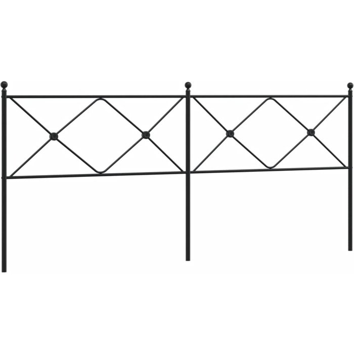 Cabecero,panel de cabecera,decoración de pared de metal negro 200 cm cfw12945