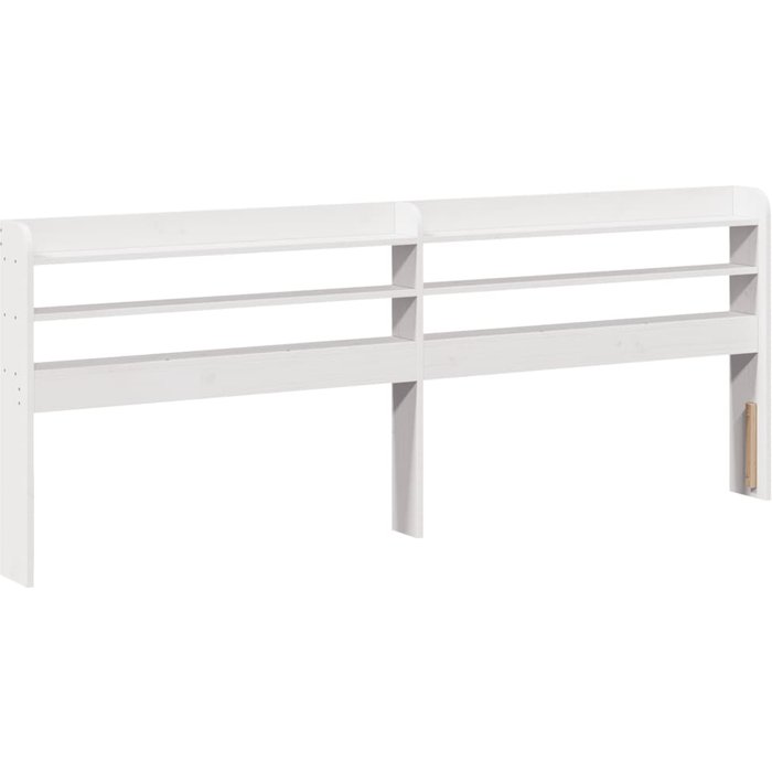 Cabecero de cama - mueble cabecero con estantes madera maciza pino blanco 180 cm