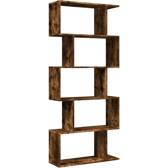 Librería divisora 5 niveles madera roble ahumado 70x24x161 cm – comfortxl