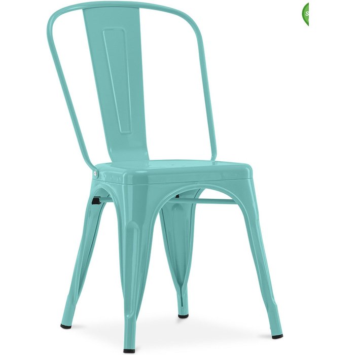 Silla industrial kalax de acero brillo reforzado - gama alta-color verde claro