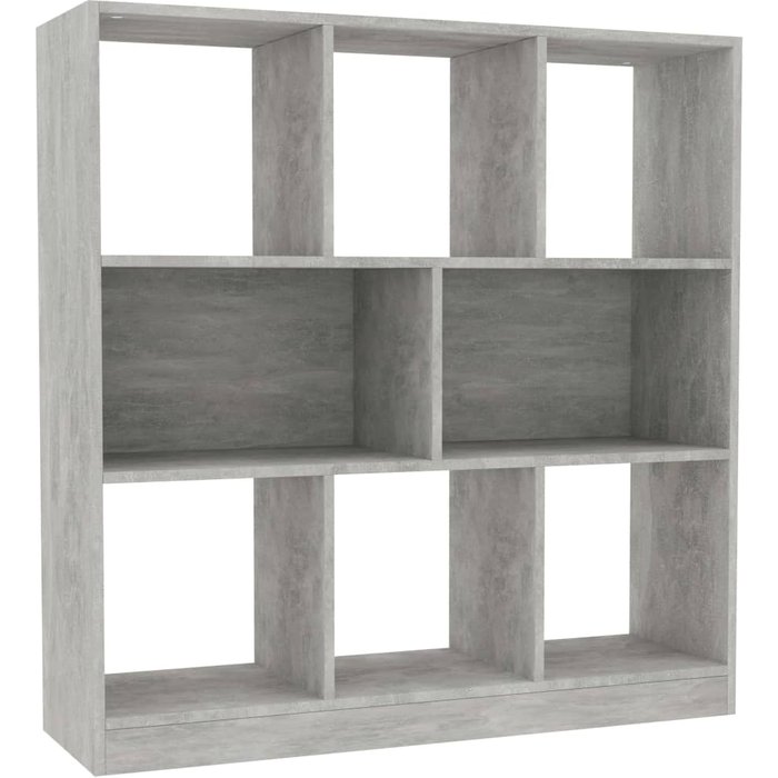 Estantería librería contrachapada gris hormigón 97,5x29,5x100cm – comfortxl