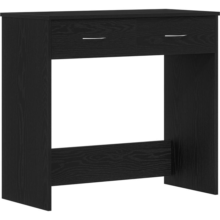 Escritorio negro roble 80x40x75 cm madera fabricada cfw75618