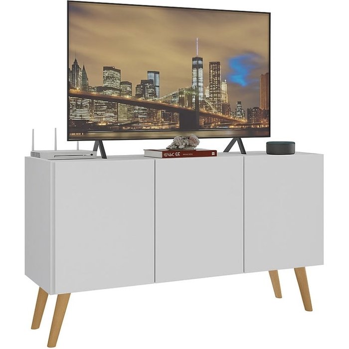 Mueble para tv retro 3 puertas blanco kalos