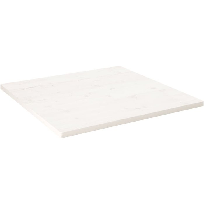 Tablero de mesa blanco 70x70x2,5 cm madera maciza de pino