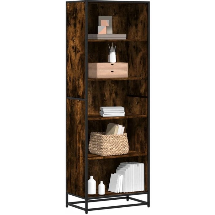 Estantería madera de ingeniería roble ahumado 60x35x170,5 cm vidaxl